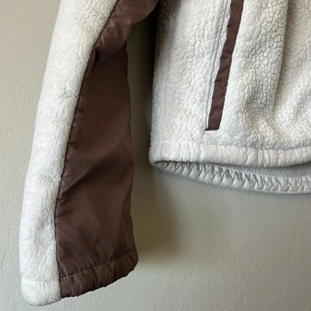 The North Face Girl's Fleece Mashup Gardenia White Jacket - Picture 3 of 9